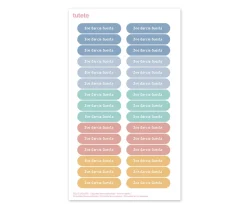 Tutete 120 Etiquetas para Ropa Solid Colors^ Etiquetas Personalizadas