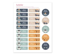 Tutete 25 Etiquetas para Ropa Speed Racers
