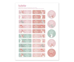 Tutete 25 Etiquetas para Ropa Sweet Deer^ Colecciones Vuelta Al Cole