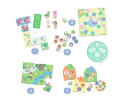 Djeco 5 Juegos Animales de la Granja^Niños Puzzles Para Niños