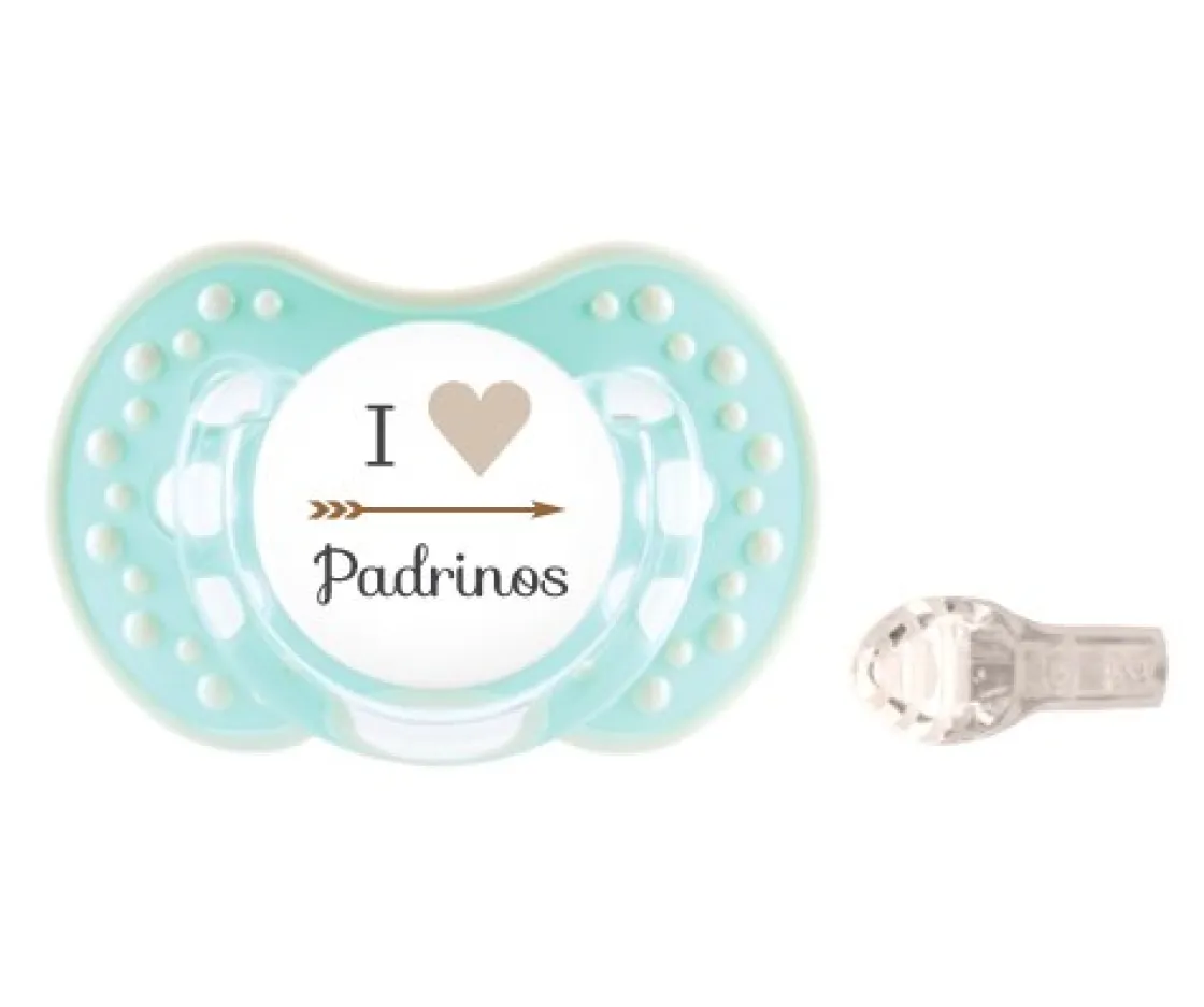 LOVI 1 I Corazón Padrinos Verde^ Chupetes Amor