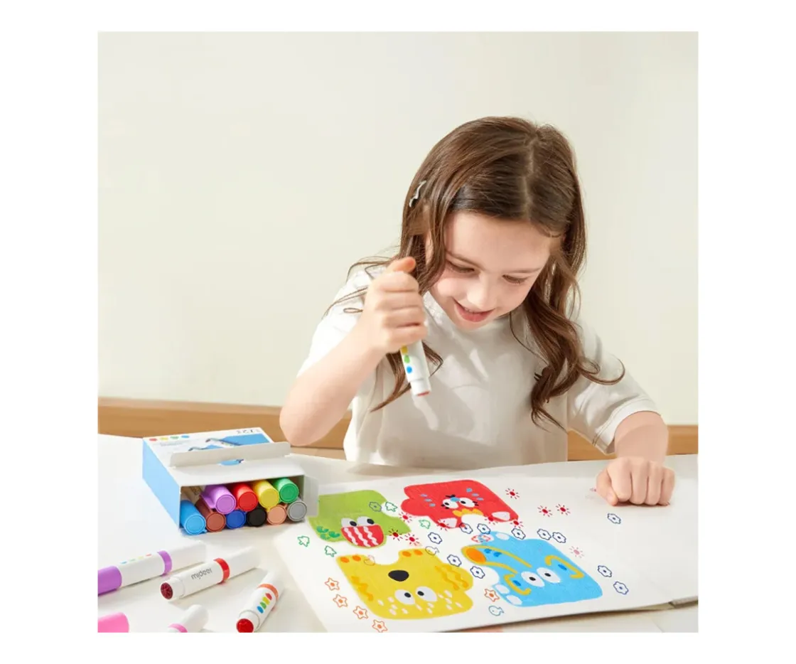 MiDeer 6 Marcadores Lavables^Niños Manualidades Para Niños