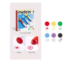 MiDeer 6 Marcadores Lavables^Niños Manualidades Para Niños