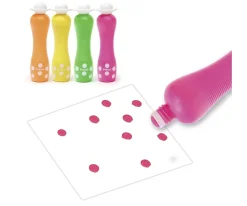 Djeco 4 Marcadores Puntos Grandes Neón^Niños Manualidades Para Niños