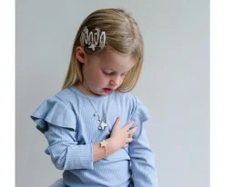 Mimi & Lula 5 Mini Clips Clic Clasc Celeste Unicorn^ Accesorios De Pelo