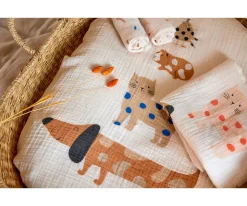 Lassig 3 Muselinas Little Mateys Spicy Orange Bambú 80 cm^ Muselinas Bebé