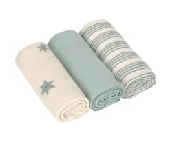 Lassig 3 Muselinas Tiny Team Granite Green^ Muselinas Bebé