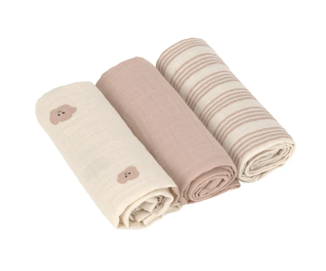 Lassig 3 Muselinas Tiny Team Mushroom^ Muselinas Bebé