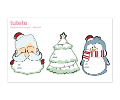 Tutete 3 Pegatinas Navideñas para Regalos Papá Noel-2^ Pegatinas Navidad
