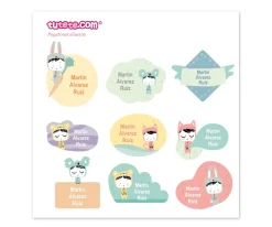 Esther Gili 30 Pegatinas para Objetos Pastel^ Etiquetas Personalizadas