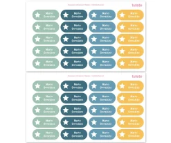 Tutete 40 Pegatinas para Objetos Natural Estrella^ Etiquetas Personalizadas