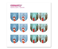 Tutete 12 Pegatinas Zapatos Caperucita^ Etiquetas Personalizadas