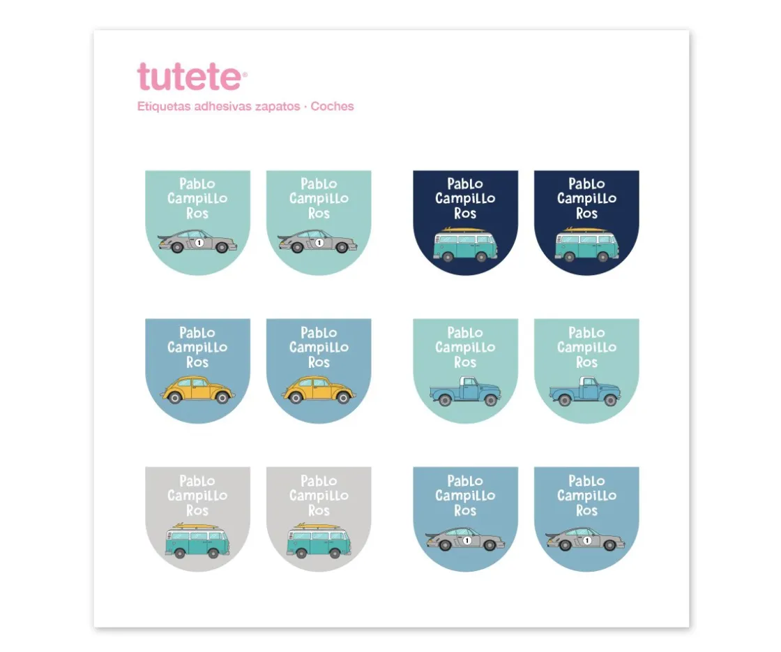 Tutete 12 Pegatinas Zapatos Coches