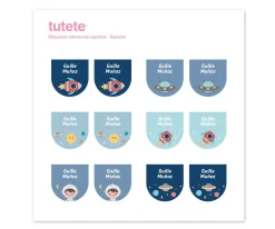 Tutete 12 Pegatinas Zapatos Espacio