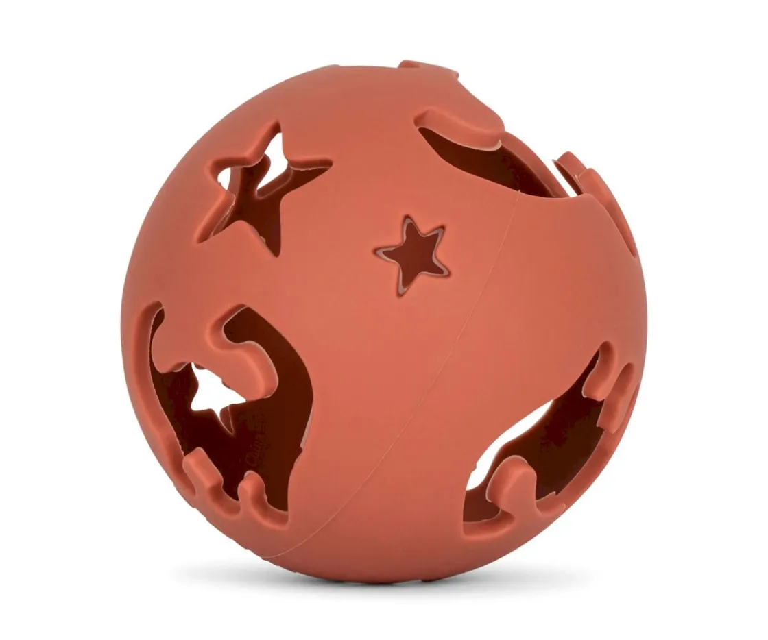 Niños Konges Slojd 2 Pelotas Mordedor Dino Quarry Rose Mix