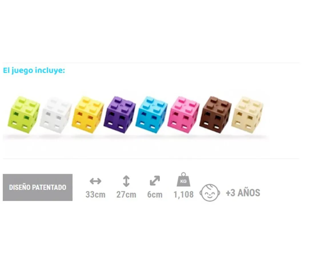 Niños Meli 200 Piezas de Construcción Classic CUBE Pink