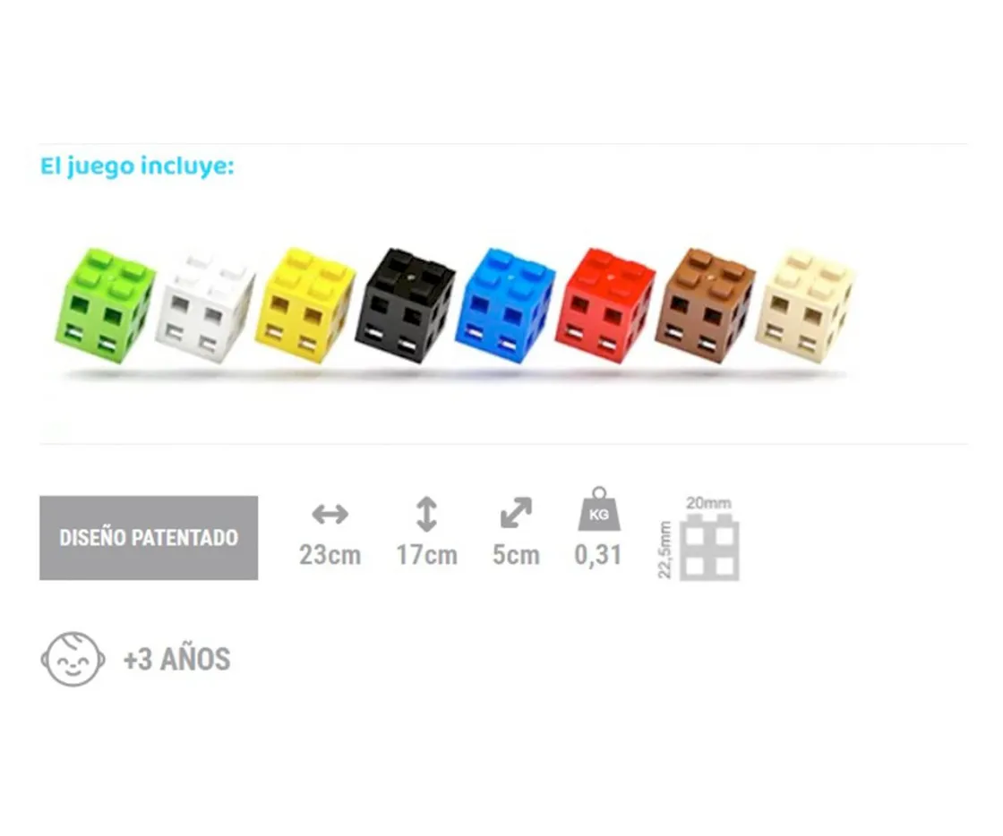 Niños Meli 50 Piezas de Construcción Classic CUBE