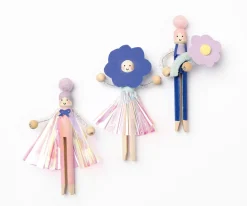 Folia 50 Pinzas de Madera Retro Natur^Niños Manualidades Para Niños