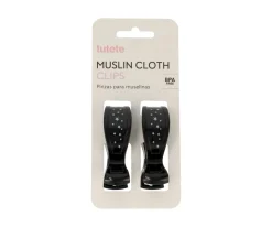 Tutete 2 Pinzas para Muselinas Negras^ Muselinas Bebé