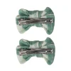 Grech & Co 2 Pinzas para Pelo con Lazo de Coleta Fern Plaid^ Accesorios De Pelo