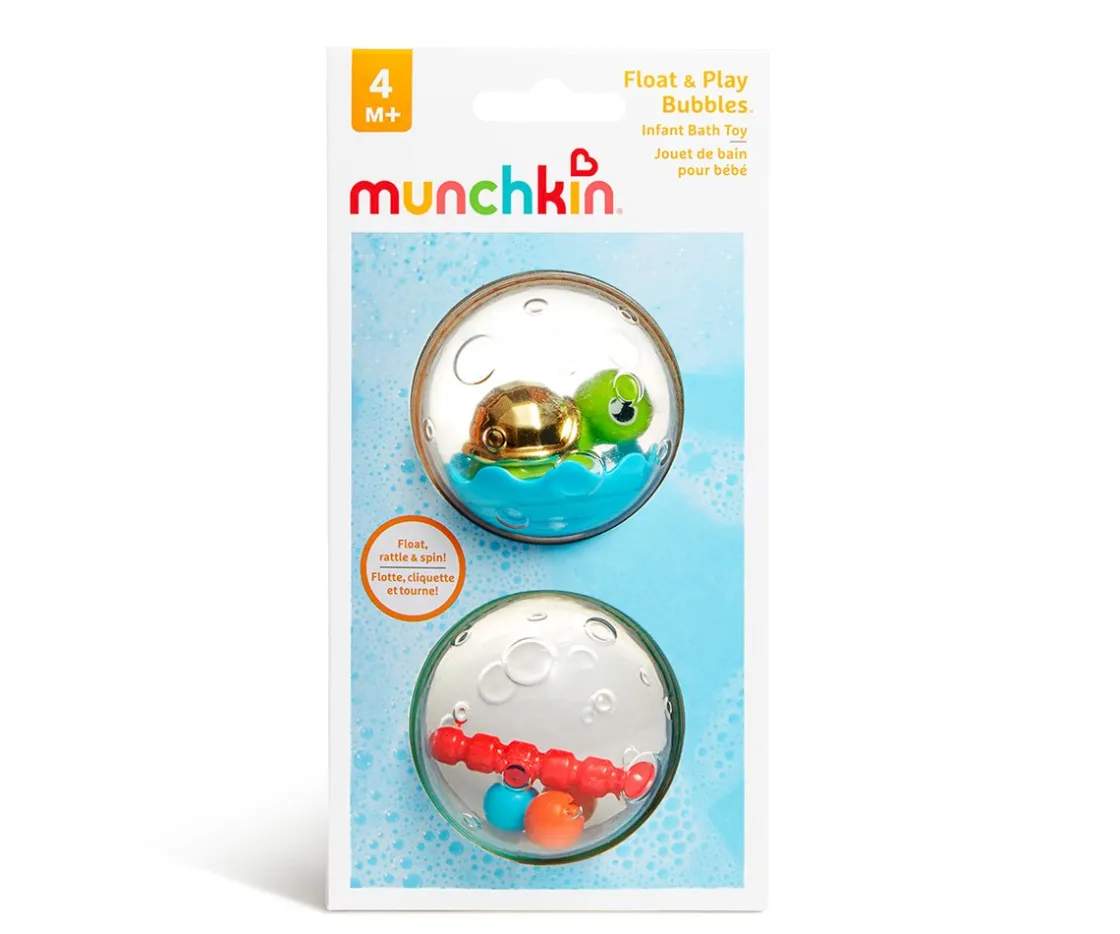 Munchkin 2 Pompas Float&Play Tortuga^Niños Juguetes De Baño