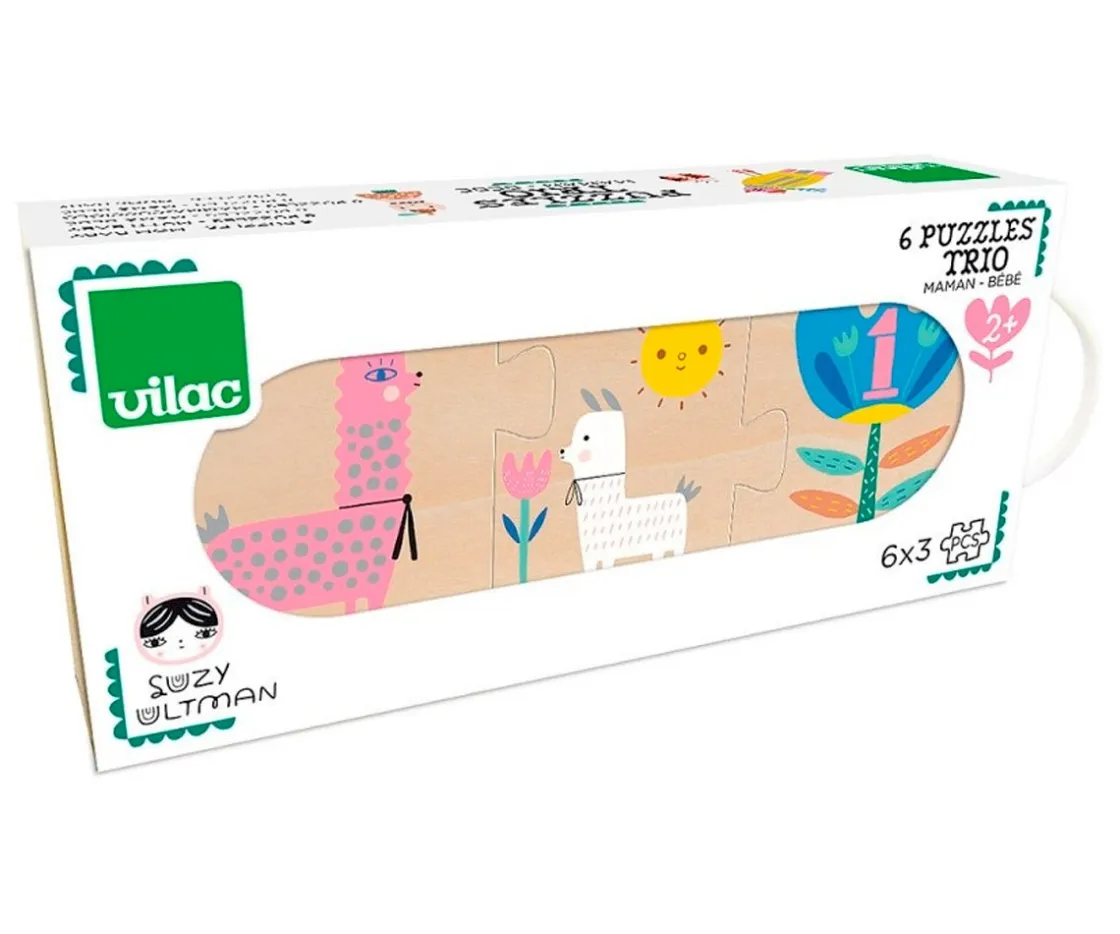 Niños Vilac 6 Puzzles de Madera Mamá y Bebé