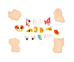 Niños Janod 4 Puzzles Evolutivos Animales de Compañía