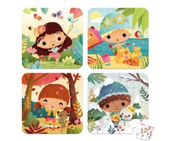 Niños Janod 4 Puzzles Las 4 Estaciones