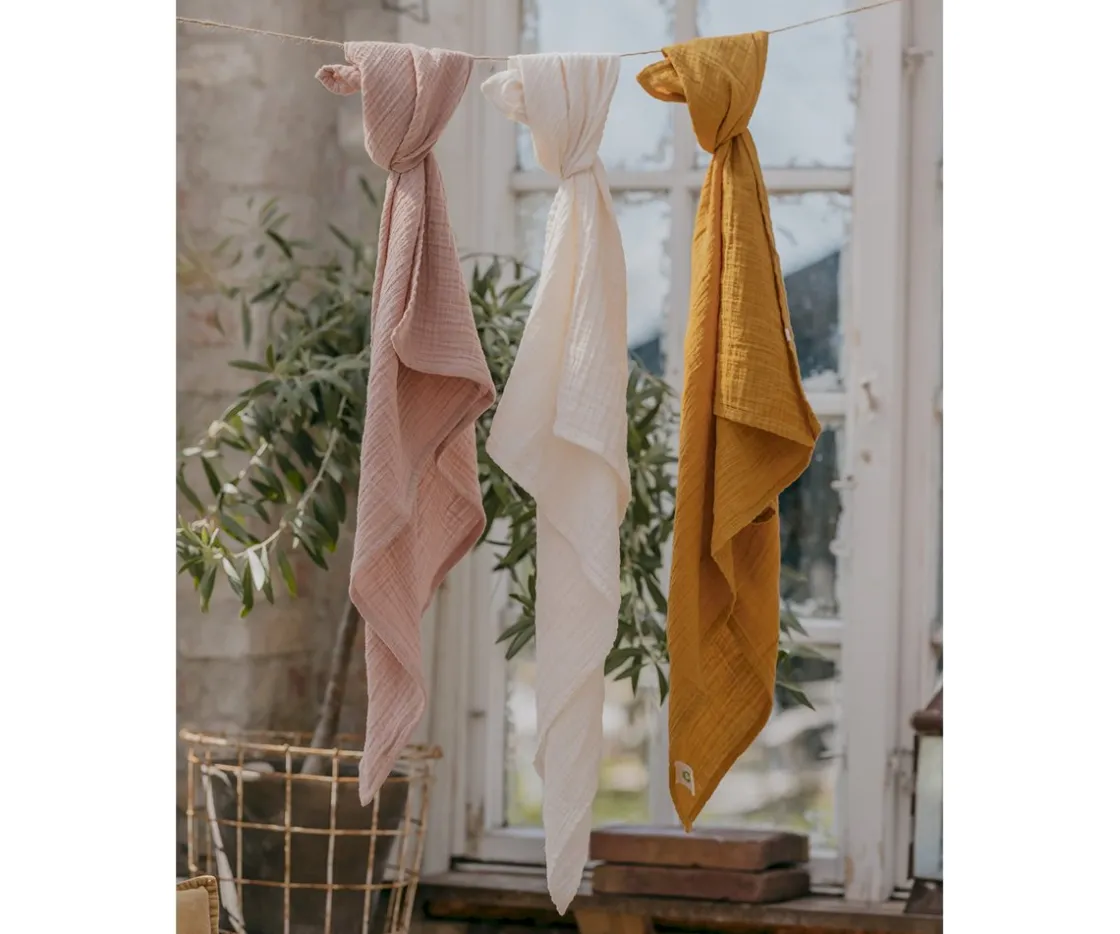 BIBS 2 Trapitos Muselinas Ivory^ Muselinas Bebé