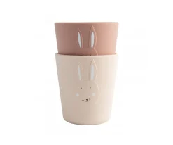 Trixie 2 Vasos de Silicona Mrs. Rabbit^Niños Vasos Para Bebés Y Niños