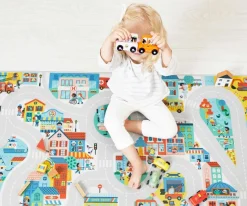 Niños Janod Alfombra con Circuito Ciudad Cross Roads
