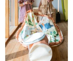 Play & Go Alfombra de Juegos + Cesta de Almacenaje Soo Zoo^Niños Organizadores De Juguetes