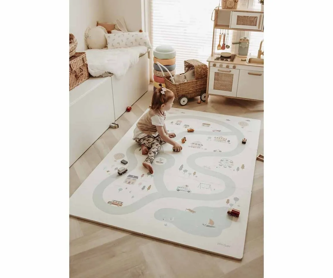 Niños Play & Go Alfombra de Juegos Tiloo Puzzle Village