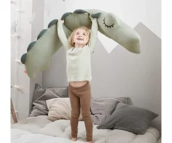 Done by Deer Almohada de Maternidad Croco Verde^ Cojines Infantiles