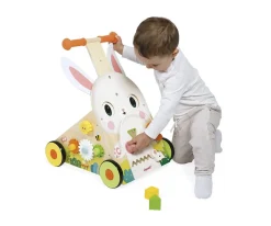 Niños Janod Andador de Actividades Conejo de Madera