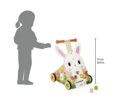 Niños Janod Andador de Actividades Conejo de Madera