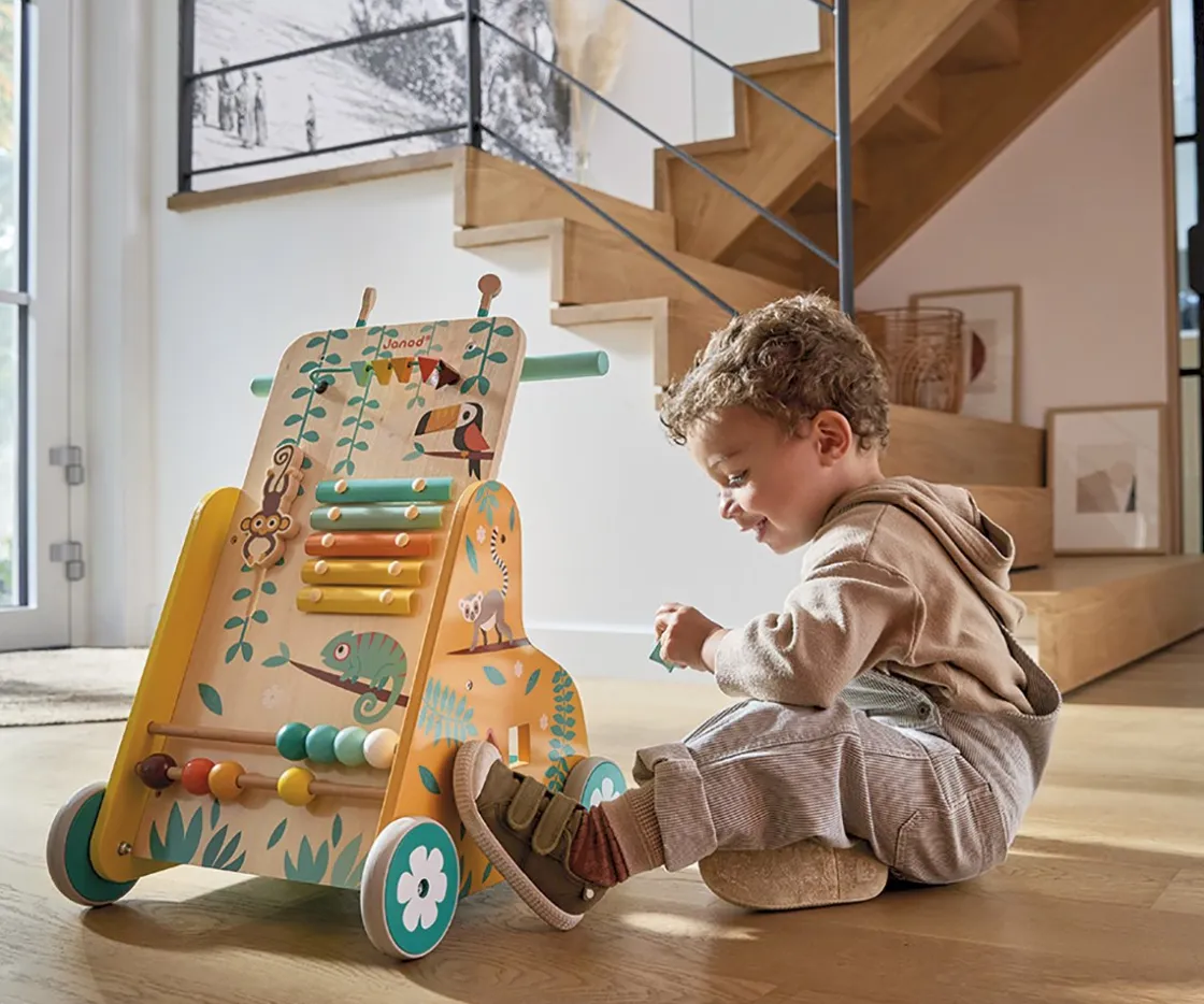 Janod Andador de Actividades Tropik^Niños Juguetes Para Niños De Un Año