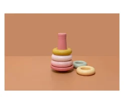 Niños Little Dutch Anillos Apilables Rosa