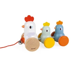 Niños Janod Arrastre Gallina y Pollitos