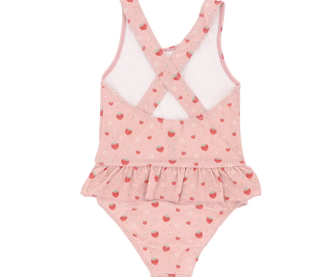 Monnëka Bañador Cruzado con Volantes Strawberries^Niños Bañadores Niños