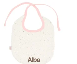Cristina de Jos'h Babero Algodón Rainbow Dots Rosa Personalizable