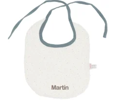 Cristina de Jos'h Babero Algodón Rainbow Dots Azul Personalizable^ Baberos Personalizados