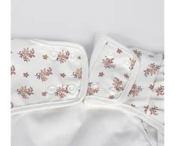 Walking Mum Babero con Mangas Botton Flores