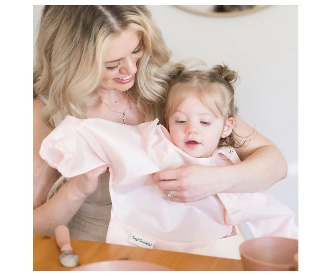 Tiny Twinkle Babero con Mangas Impermeable Checkers Black