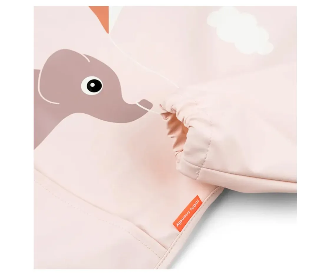 Done by Deer Babero con Mangas Playground Powder Personalizable