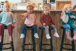 Timboo Babero con Mangas Moon Blue Personalizable^ Baberos Con Manga