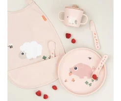 Done by Deer Babero Pull-Over Tiny Farm Powder^ Baberos