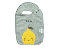 The Cotton Cloud Babero Rizo Lola Limón Personalizable^ Baberos Personalizados