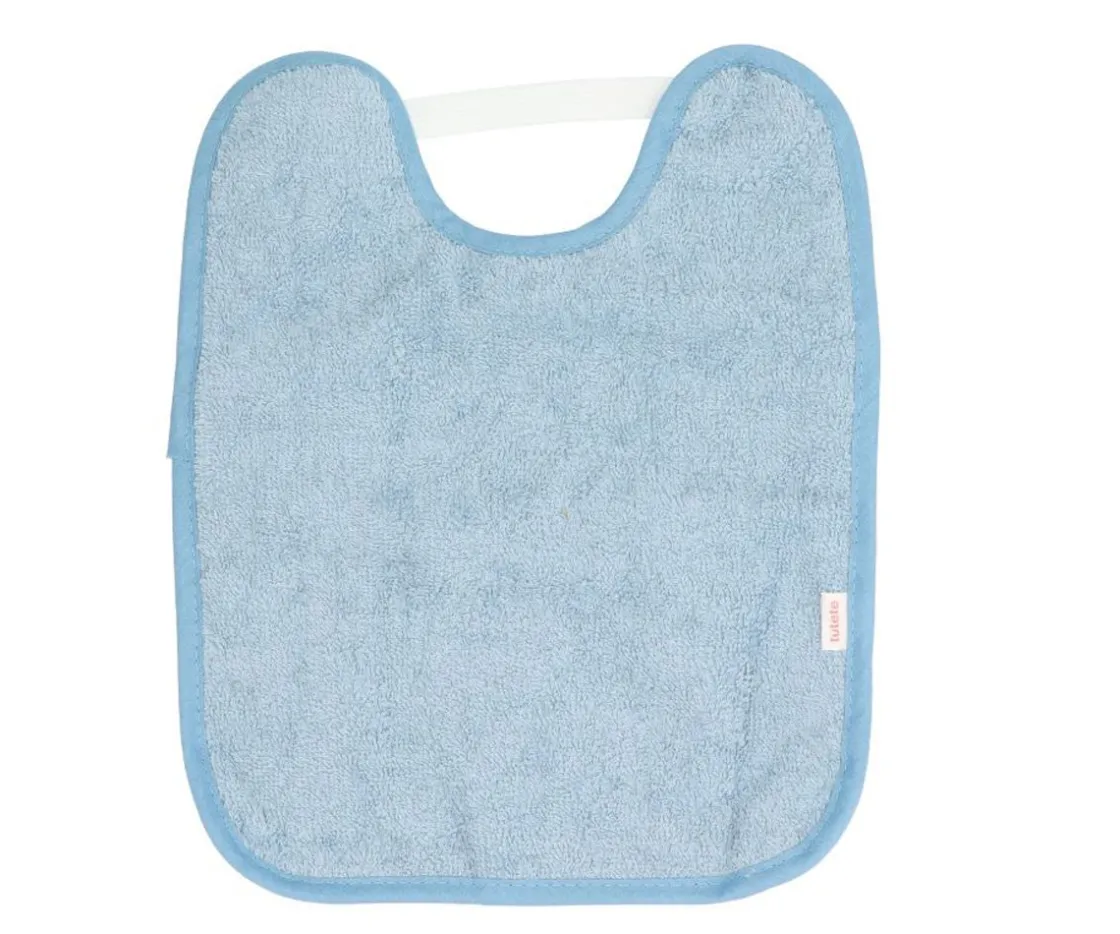 Tutete Textil Babero Toalla Plastificado con Goma Azul Vintage^ Baberos