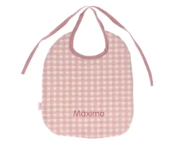 Cristina de Jos'h Babero Vichy Rosa Personalizable